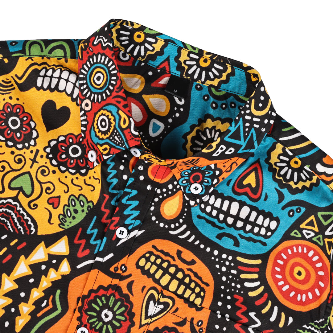 Colorful Skull-100% Cotton Shirt