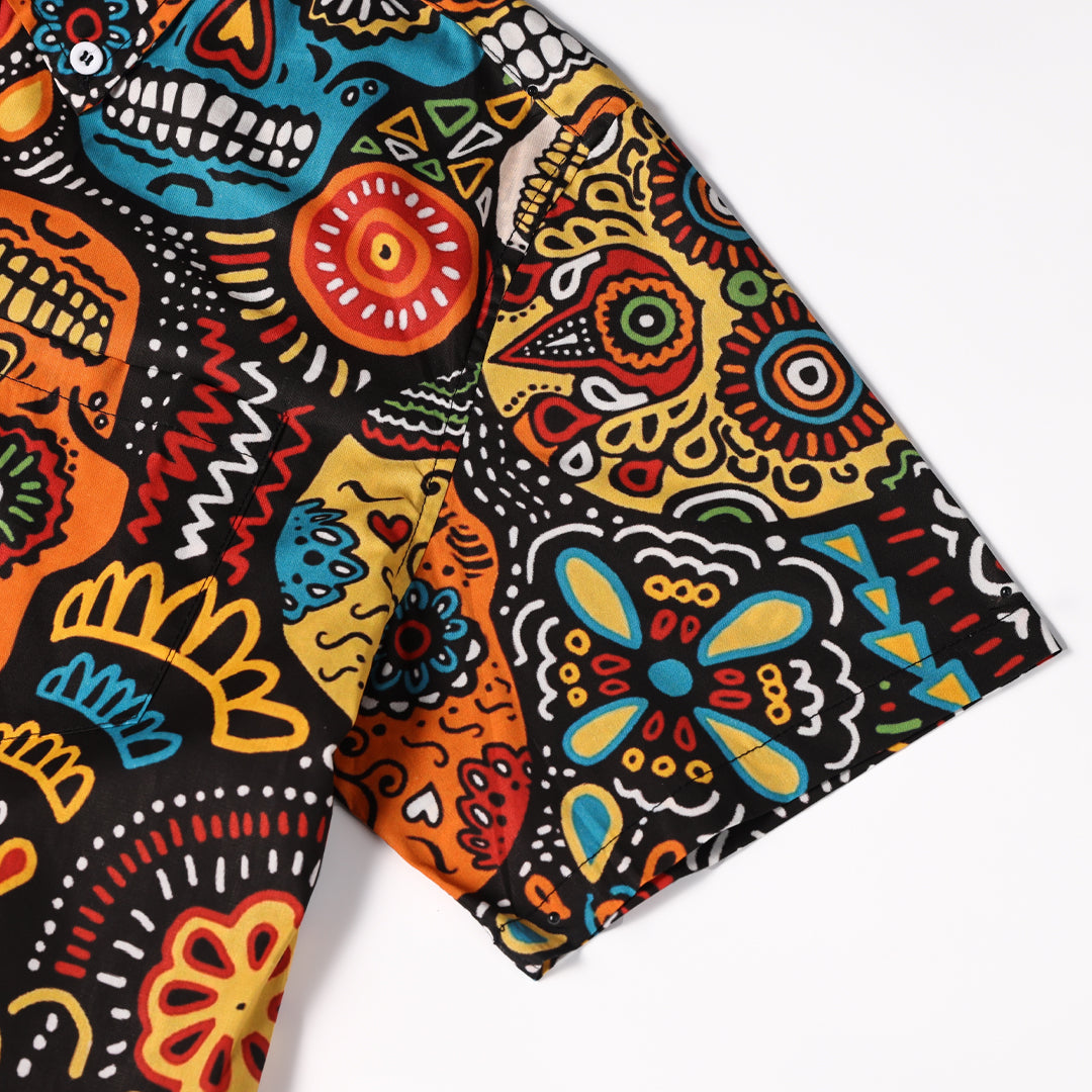 Colorful Skull-100% Cotton Shirt