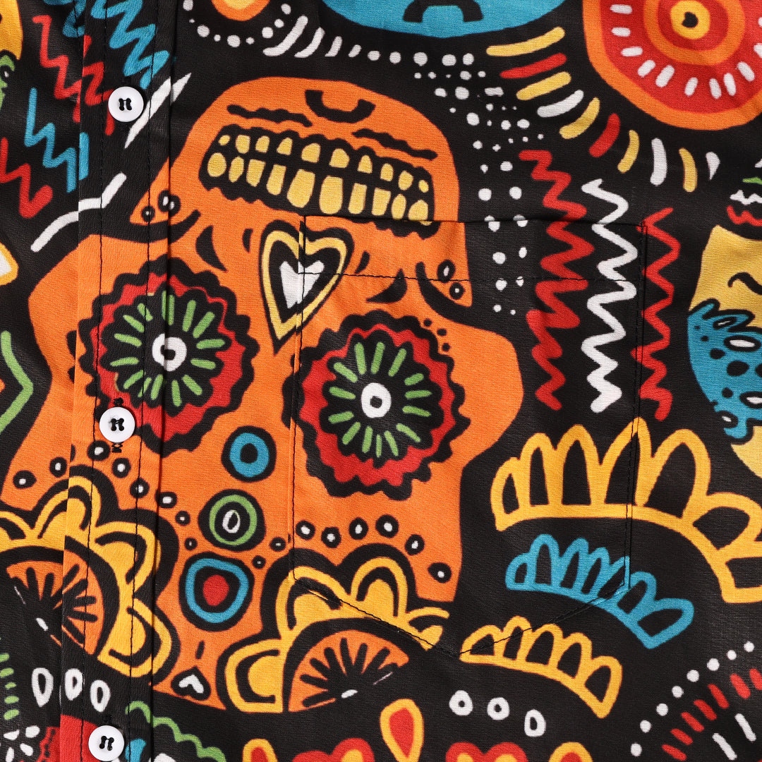 Colorful Skull-100% Cotton Shirt