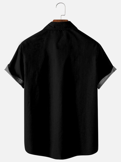Men's Classic Retro Bowling Casual Short Sleeve Shirt