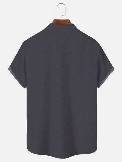 Men's Shit Show Supervisor Letter Print Short Sleeve Shirt